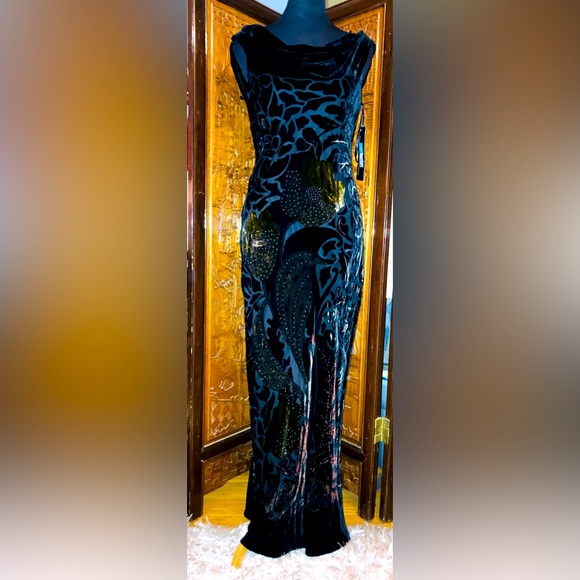 Sue Wong Dresses & Skirts - NWT Sue Wong Nocturne Velvet Burnout Beaded Gown